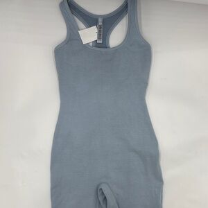 SKIMS Outdoor Mid Thigh Bodysuit in Denim